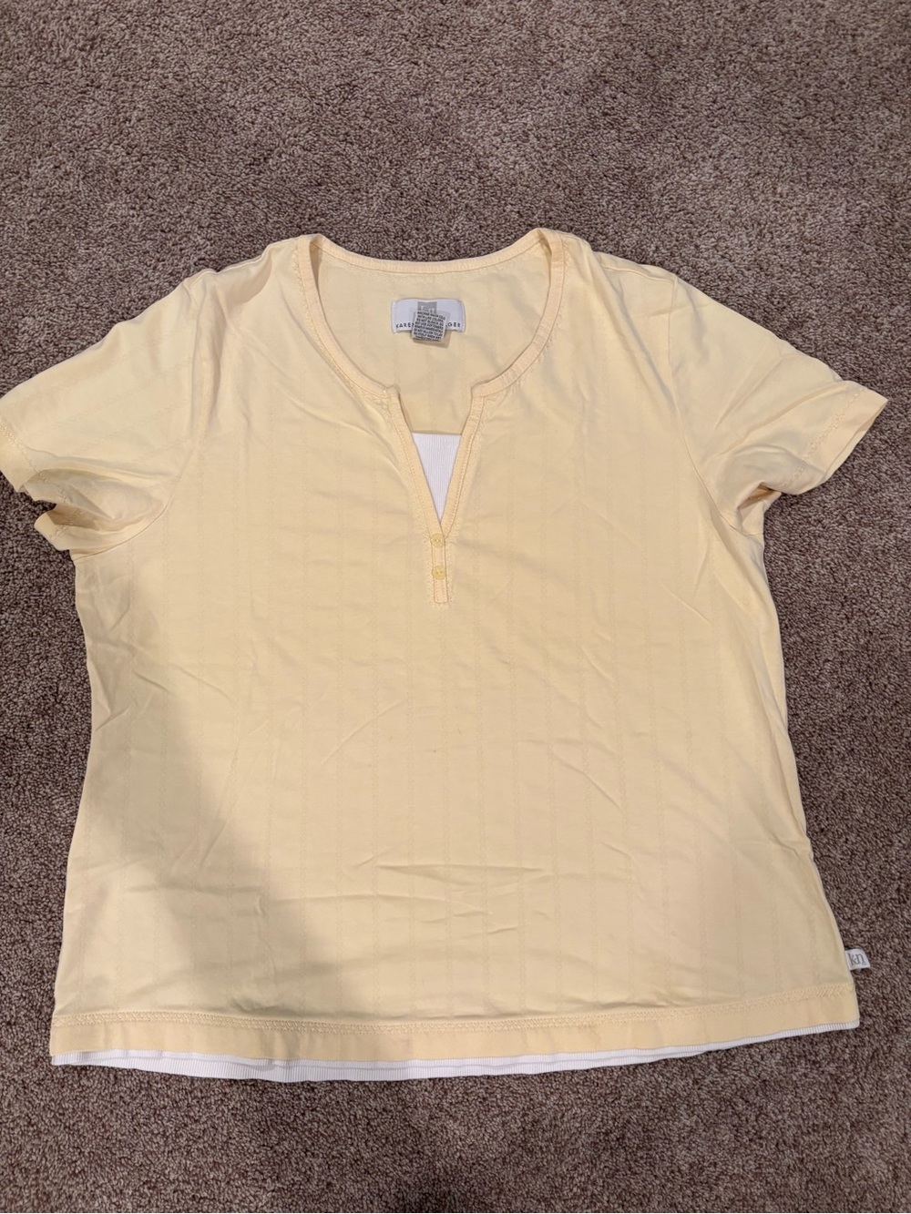Karen Neuburger Pink and Pale Yellow Pajama Top and Two Bottoms Set - Picture 2 of 7